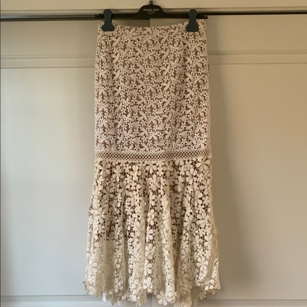 Michael Kors Cream Lace Skirt